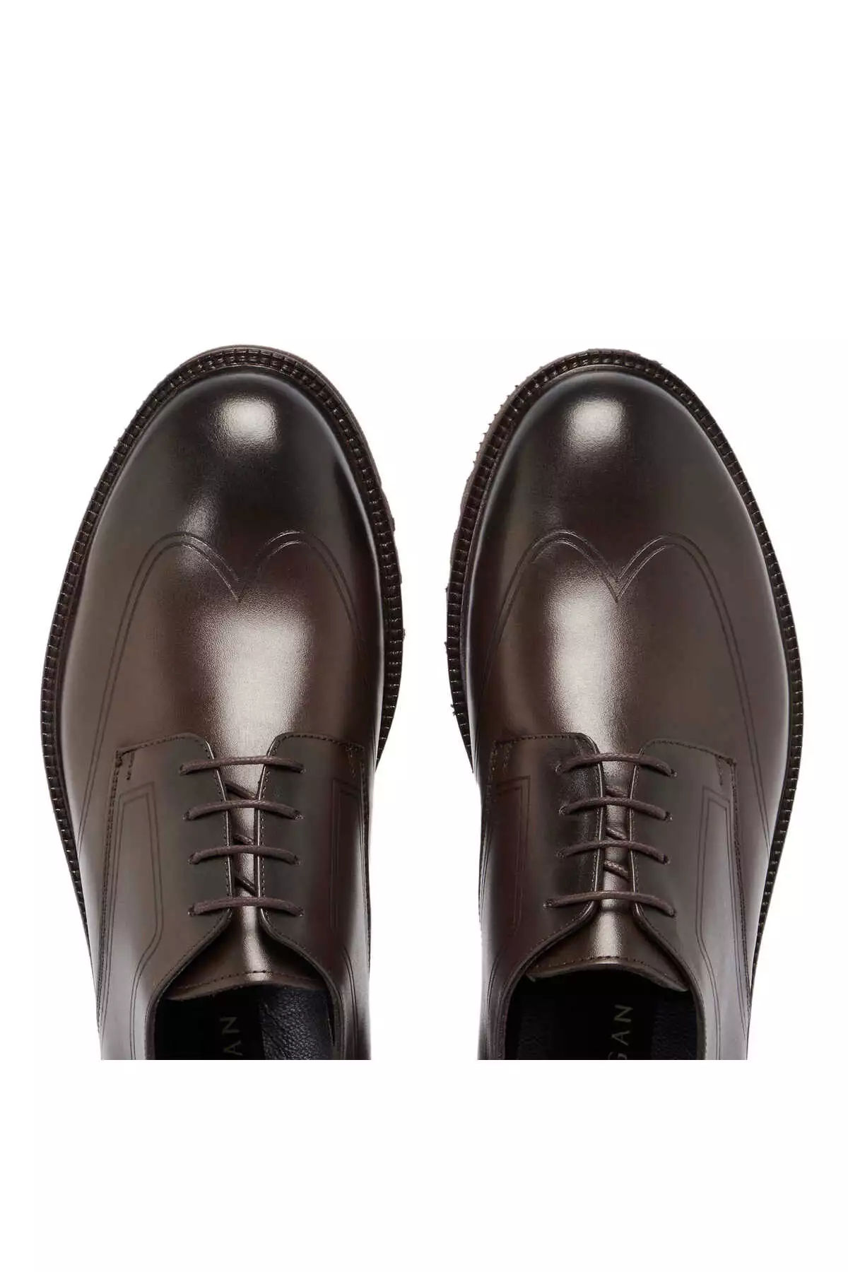 کفش کلاسیک مردانه از چرم اصل قهوهای برند Tergan - 987217704