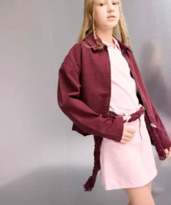 کاپشن نیمه کلاهی زیپ‌دار برای دختران برند Defacto - 966668333