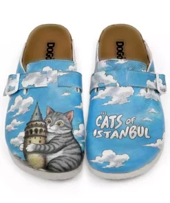 صندل آبی زنانه از چرم وگان - طراحی گالاتا کت برند Dogo - 962081860