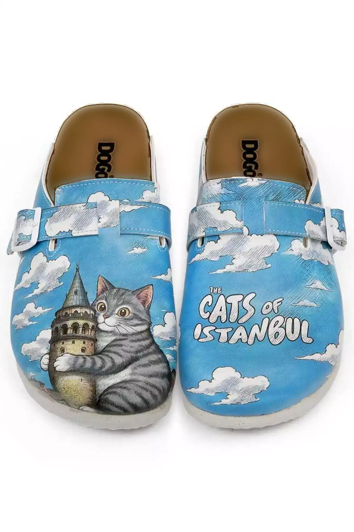 صندل آبی زنانه از چرم وگان - طراحی گالاتا کت برند Dogo - 962081860