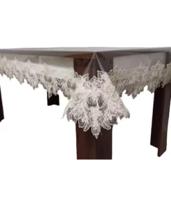 روکش میز شفاف PVC با طرح گیپور فرانسوی برای استفاده روزمره برند Altın Çeyiz Tekstil - 446390890