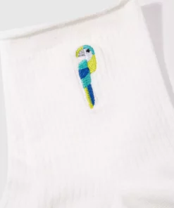 جوراب مچی سفید با طرح پرنده ۱۹۱۲۴۳۲-۳۴۵۲۳ برند Mavi - 810719859