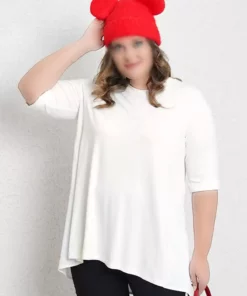 تیشرت ویسکوز با جزئیات ساتن پشت برند Büyük Moda - 1043036645