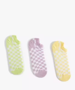 ست ۳ تایی جوراب پتیکی طرح شطرنجی چند رنگ برند Koton - 819613050