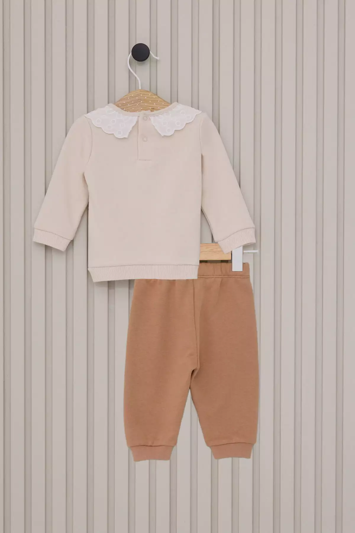 ست ۲ تکه کرم رنگ دخترانه کودک برند U.S. Polo Assn. - 852543276