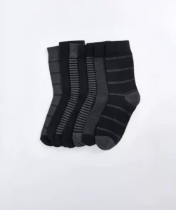 جوراب مچ‌دار مردانه طرح خط‌دار ۷ عددی ال‌سی‌وای برند LC Waikiki - 996705054