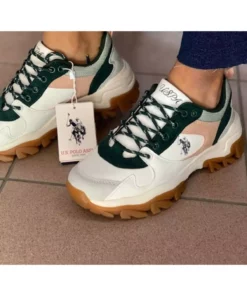 پوتین ورزشی راحت زنانه سفید-سبز U.S. Polo Assn. مدل Tracky برند U.S. Polo Assn. - 137961904