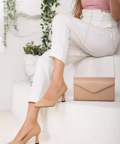 ست استیلتی با کیف هماهنگ رنگ نود و پاشنه ۷ سانتی‌متری برای خانم‌ها برند GULT - 356834047