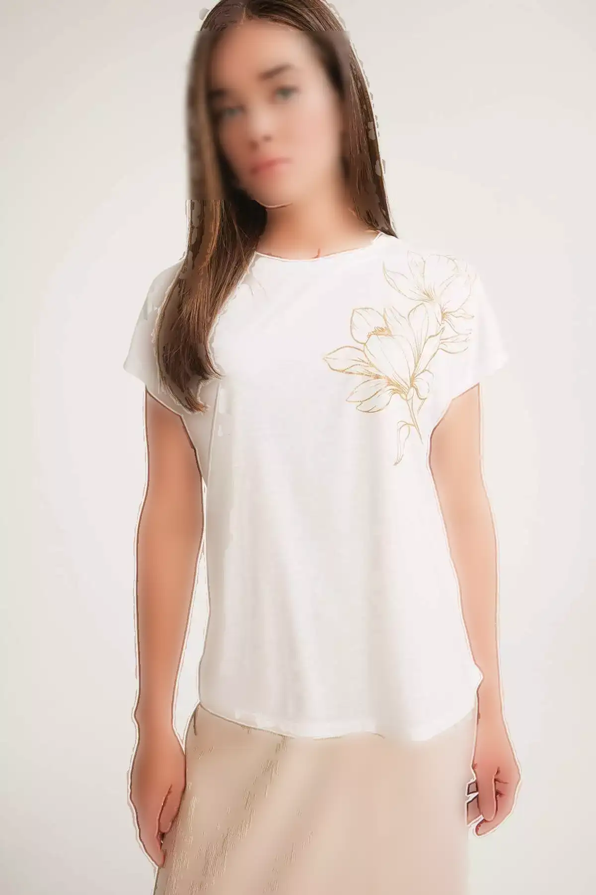 تیشرت کوتاه آستین با یقه گرد و چاپی مدل E9892AX25SM برند Defacto - 929415551