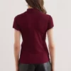 تیشرت یقه ایستاده زنانه با بافت نرم و کشسان در رنگ bordo (قرمز تیره) برند Olalook - 897646260