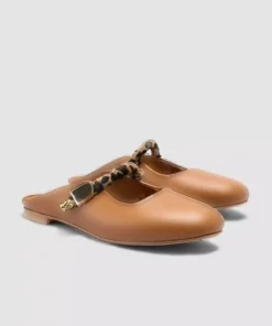 0 چرم طبیعی زنانه با جزئیات پوست پلنگی رنگ قهوه‌ای صندل برند Cabani - 929887315