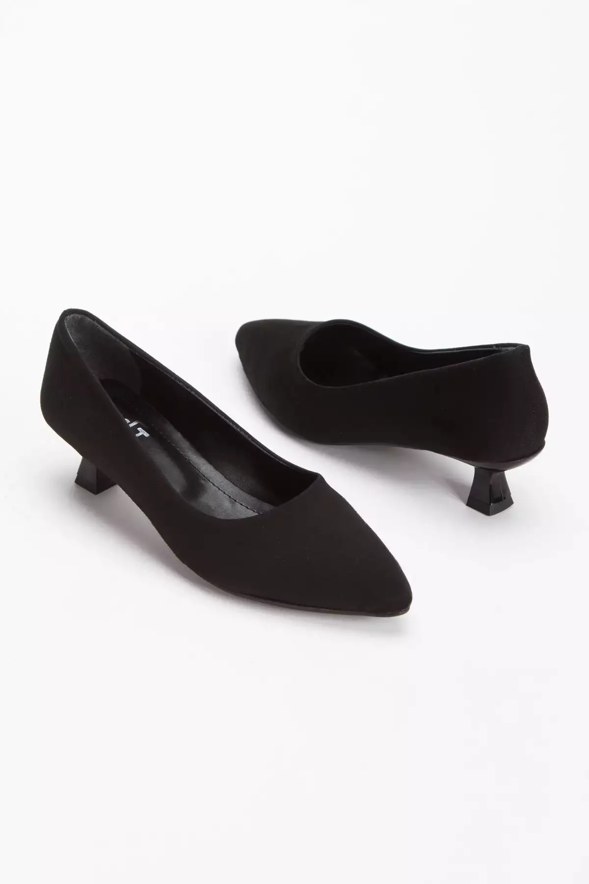 ست کیف و کفش زنانه پاشنه بلند مشکی مخملی برند GULT - 901607686