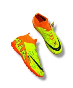 کفش ورزشی چمن مصنوعی با طراحی زرد و نارنجی مرکوریال با جوراب برند Güneş - 929372881