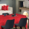 میز پوش قرمز رنگ با بافت مخملی برند FAVOLLİ - 364468234