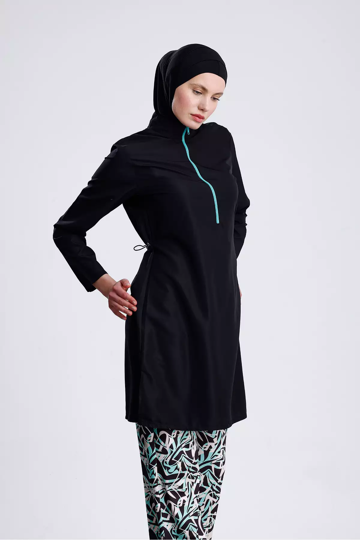 ماهیگیر پوششدار پارچهای با زیپ و شلوار طرحدار با خاصیت آبگریزی و کشسان برند medipek - 928521694