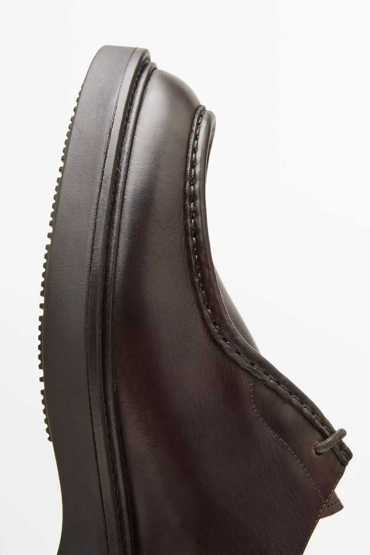 کفش چرم با جزئیات دوخت سرپنجه برند Massimo Dutti - 987973195