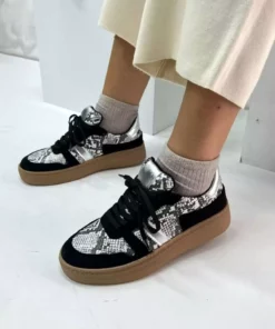 کفش راحتی زنانه مشکی DS067 برند inizio - 870483570