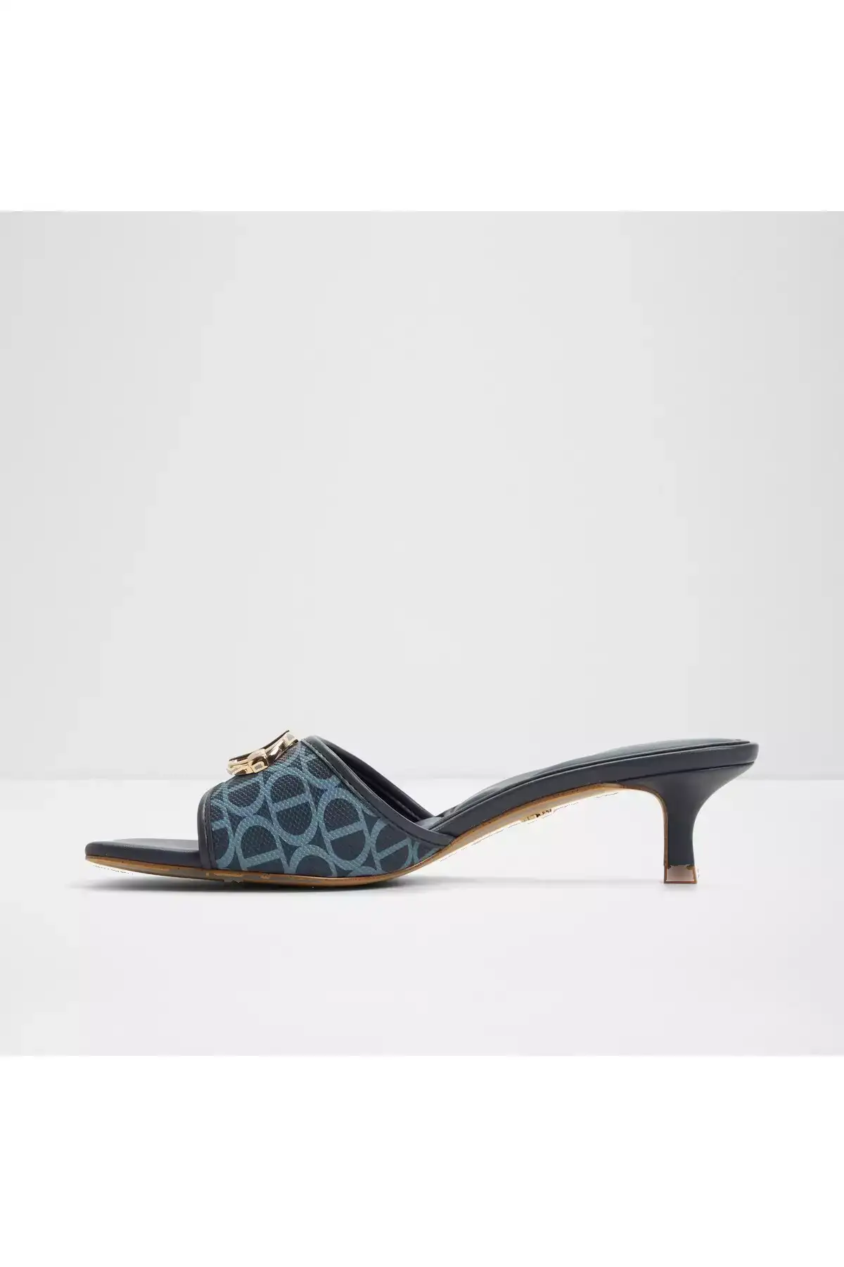 کوتازور - صندل پاشنهدار بدون بند زنانه از چرم مصنوعی به رنگ سرمهای با پاشنه کوچک برند Aldo - 901791709