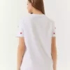 تی‌شرت زنانه با گلدوزی قلب 60602004 برند Bianco Lucci - 897225055