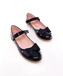 کفش دخترانه سطلی با پاشنه طبی و رویه براق برند BDKButik - 888860466