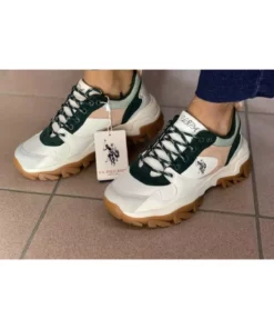 پوتین ورزشی راحت زنانه سفید-سبز U.S. Polo Assn. مدل Tracky برند U.S. Polo Assn. - 137961904