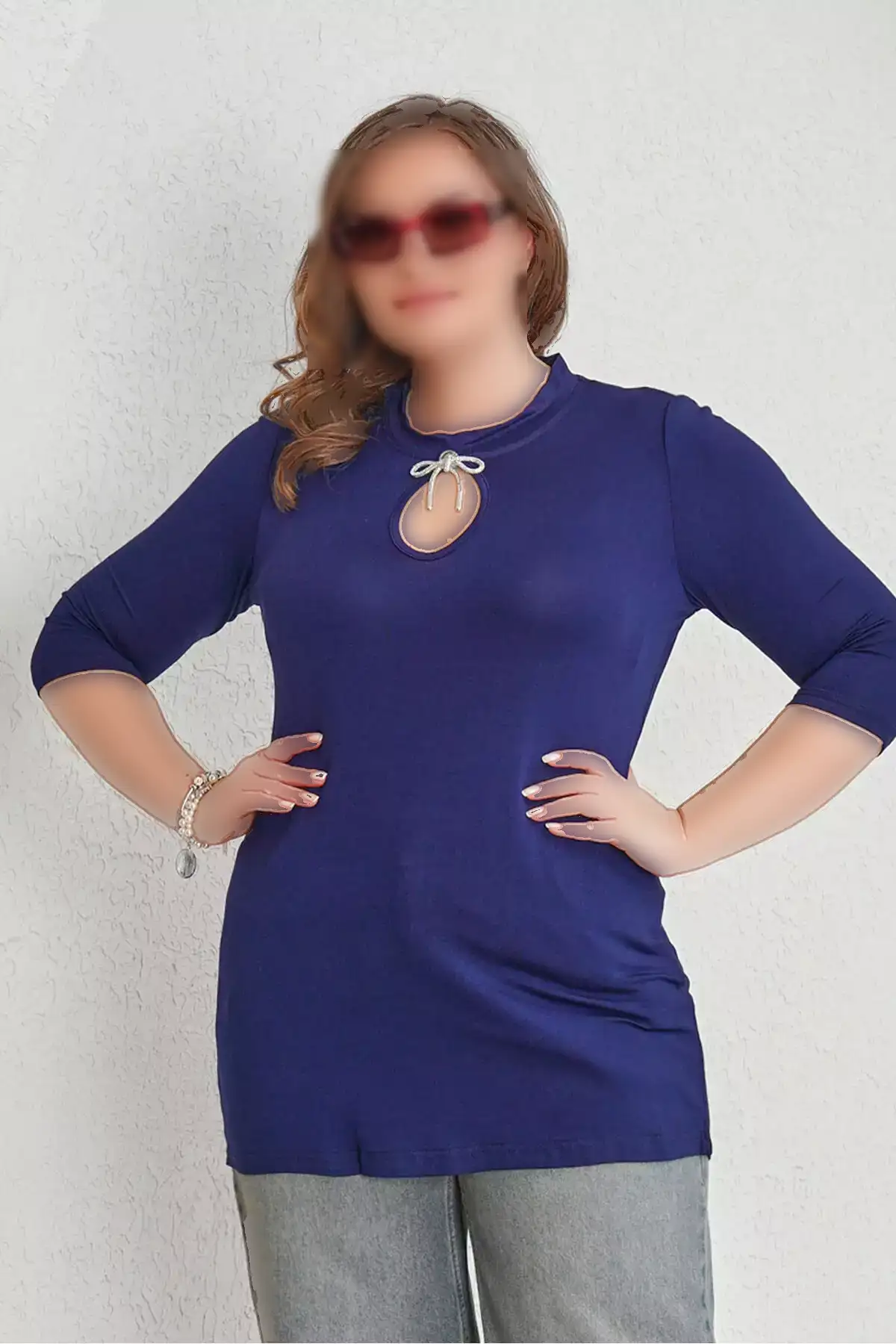 54146 تیشرت با جزئیات فیلونل برند Büyük Moda - 900280223