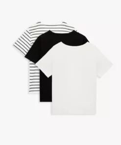 ست تیشرت‌های کوتاه‌قد با یقه گرد از جنس پنبه 3 عددی برند Koton - 968546174