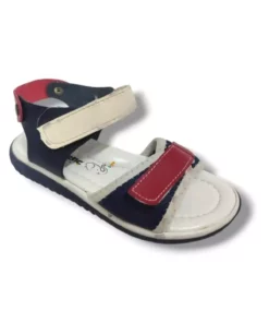 دمپایی پسرانه مدل شيرينگنچ 1543-20 با طراحی آناتومیک و بند چسبی از پارچه بافته شده در رنگ‌های سرمه‌ای و قرمز، مناسب برای سایز 26 تا 30. برند ŞİRİNGENÇ - 947512874