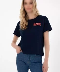 تیشرت یقه گرد زنانه رنگ سرمهای 50311694-VR033 برند U.S. Polo Assn. - 930864530