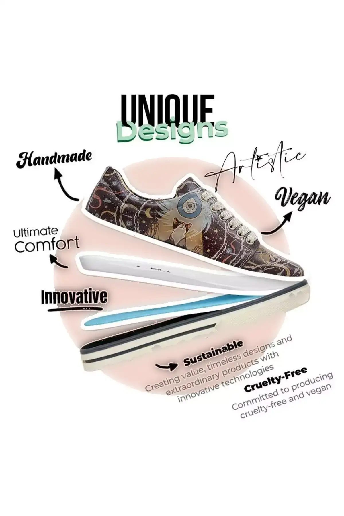 صندل آبی زنانه از چرم وگان - طراحی گالاتا کت برند Dogo - 962081860