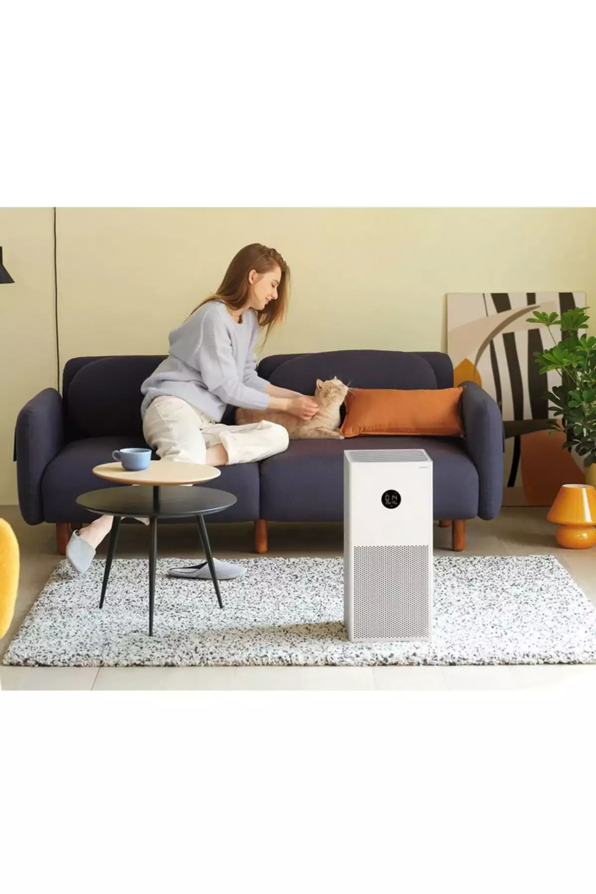 پاککننده هوای هوشمند ضد آلرژی با قابلیت پوشش 48 متر مربع، شکارچی ویروس و گرده، با اتصال Wi-Fi و کنترل صوتی، با لامپ هدایتی. برند Xiaomi - 835594180